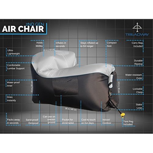 Treadway Ultra-lightweight Durable Rapid Inflation Air Chair